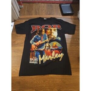Safa USA Bob Marley Tee Shirt Exodus Reggae Concert Size Medium 2 Sided